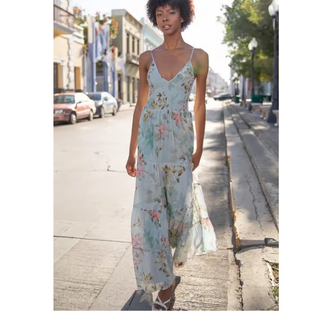 Yumi Kim Floral Maxi Dress - Blue